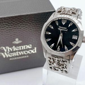 【贅の極み】完売品 Vivienne Westwood ヴィヴィアンウエストウッド 腕時計 チェインマイユ オーブ スターダイヤ シルバー SS クオーツ