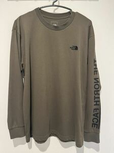 ノースフェイス 長袖Tシャツ ロンT メンズ　XL カーキ　スウェット　フーディ