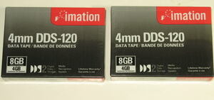 イメーション　imation　　4mm DDS-120　　DDS2　データカートリッジ　　　2本セット　　未使用品