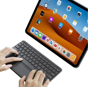 小型タッチパッド付 Bluetoothキーボード ミニ 無線キーボード ブルートゥースキーボード ワイヤレスキーボード iPad タッチパット