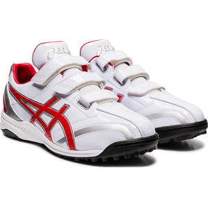 asics アシックス 25.5cm 野球 ベースボール トレーニングシューズ NEOREVIVE TR 2 1123A015 ホワイト/レッド [管理:1400001356]