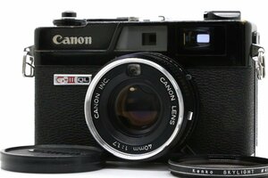 良品 希少なブラックペイント Canon Canonet QL17 GⅢ GIII G3 ブラック 40mm f1.7 レンジファインダー コンパクトフィルムカメラ