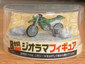 Best Shot ジオラマフィギュア 河原のオフロードバイク カワサキ KLX250 ベストショットジオラマ ラリー ダート ボスカフェオレ BOSS