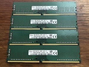 SK hynix PC4-2400T-UA2-11 DDR4 8GB×4枚 計32GB メモリ 自作PC パーツ 送料230円～