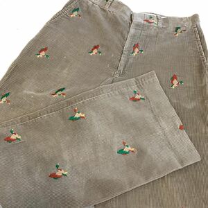 60s Vintage Embroidery Corduroy Pants コーデュロイ ヴィンテージ ビンテージ 刺繍 ミリタリー カーゴパンツ フレアパンツ ワイドパンツ