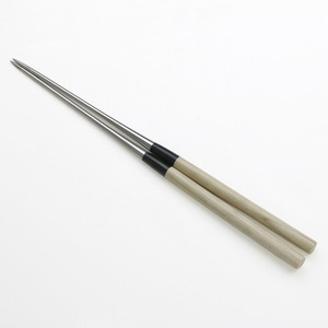 高級盛箸 朴柄 135mm 本焼きステンレス 日本製