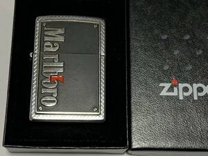 2006年製 marlboroマルボロ　プレートメタル　ZIPPO ブラック USED美品