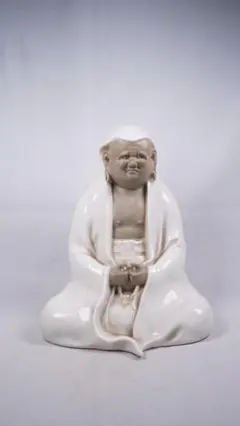 132 唐物 白磁 白瓷 仏坐像  置物 中国古美術 古玩 中国アンティーク