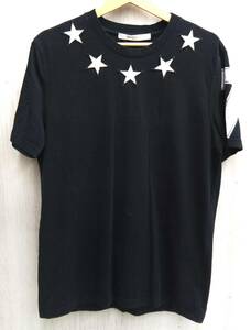 GIVENCHY ジバンシィ 半袖Tシャツ 16F7221651 星 スター ワッペン 黒 ブラック メンズ Mサイズ