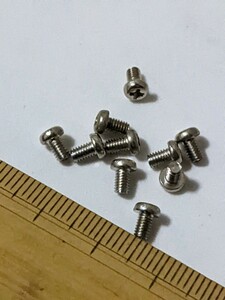 ねじ　2.6X4 10本　ニッケルクロム　ビス　精密ビス　ステンレス　M2.6　2.6mm