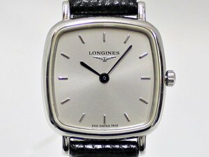 LONGINES　ロンジン　L4.122.4　200　スクエア　クオーツ　シルバー　レディース　本体　稼働品　ビンテージ■◎