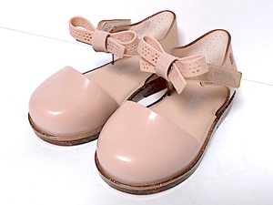 二点以上で送料無料！ 2A48【未使用品】 mini melissa メリッサ キッズ サンダル バレーシューズ 12.5cm リボン 子供靴 フォーマル ピンク