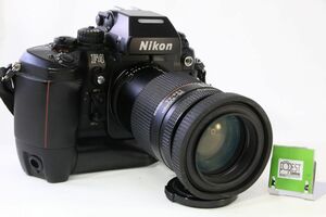 【同梱歓迎】実用■Nikon F4+MB-21+ AF NIKKOR35-105mm F3.5-4.5■シャッター全速・露出計完動・ファインダー内液漏れなし■AJ161