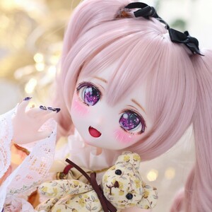 【シンティランテ】DDH-27 カスタムヘッド開口 セミホワイト+おまけ碁石アイ2種&舌パーツ　MDD ドール 