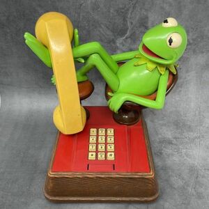 【送料無料】 1990年代 セサミストリート Sesame Street カーミット Kermit 電話機 ヴィンテージ S0079