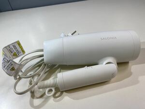 ★美品 SALONIA サロニア SL-013WH　スピーディーイオンドライヤー ホワイト 大風量 速乾 マイナスイオン 折り畳み式 中古品 管理TO187