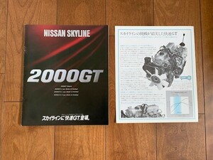 NISSAN SKYLINE 2000GT 日産 スカイライン 2000GT 旧車 カタログ 1980年 成江淳 vs 桜井真一郎 昭和レトロ ★10円スタート★