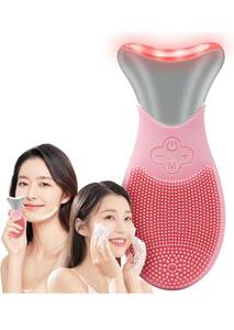電動洗顔ブラシ 洗顔 美顔器 リフトアップ 超音波 洗顔器 3つモード5段階レベル 一台7役 IPX7完全防水