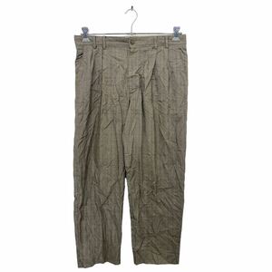 DOCKERS チノパンツ W34 ドッカーズ タック入り 総柄 千鳥柄 ブラウン 古着卸 アメリカ仕入 2402-95