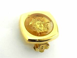 1円 ■美品■ GIANNI VERSACE ジャンニ ヴェルサーチ メデューサ 片耳のみ クリップ式 イヤリング アクセサリー ゴールド系 AZ3423