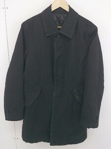 ◇ ABAHOUSE アバハウス ステッチ 長袖 ステンカラー コート サイズ3 ブラック メンズ