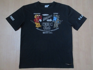 Ted Company NEUTRAL INFINITY コラボ ラッキー デビル 4面プリント Tシャツ 44 XL ブラック テッドカンパニー テッドマン TEDMAN エフ商会