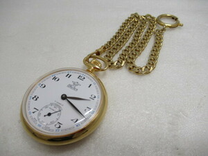 WATEX ワテックス 懐中時計 スイス製 17石 手巻き スモセコ 白文字盤 稼働品 USED