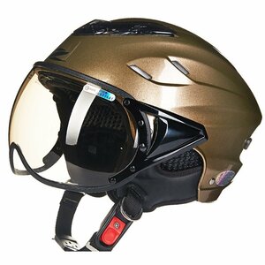 TZX632★軽量かっこいい バイクヘルメット半帽ジェットヘルメット 高品質　おしゃれ日焼け止め　アンチショツク男女兼用多色選択可能L