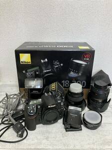 1円スタート Nikon ニコン デジタル一眼レフカメラ レンズ D300 SB-24 AS-10 MC-30 NIKKOR ED AF-S 18-200 1:3.5-5.6 18-35 1:3.5-4.5 