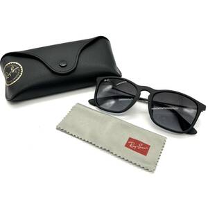 ■Ray-Ban レイバン CHRIS クリス RB4187-F RB4187 アジアンフィット マット ブラック サングラス 眼鏡 メガネ アイウェア 中古 ケース付