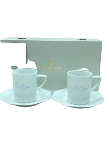 Noritake◆カップ&ソーサー/2点セット/WHT/FEU FOLLET/