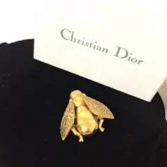 ChristianDior クリスチャンディオール 蜂 ハチ ブローチ ゴールド