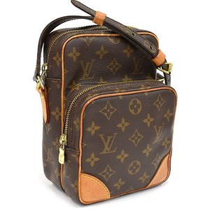 1円 ◆定価14万 美品 LOUIS VUITTON ルイヴィトン ショルダーバッグ アマゾン M45236 モノグラム ブラウン◆E.Cipg.lA-05