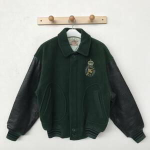 80s DGRACE ディグレース 袖羊革 スタジアムジャンパー 良品 size XL