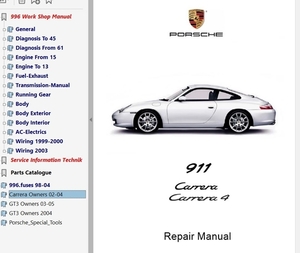 ポルシェ 911 996 カレラ & GT3 ワークショップマニュアル Ver2 整備書 配線図 ボディー修理 パーツリスト オーナーズマニュアル 修理書