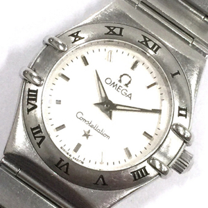 オメガ コンステレーション クォーツ 腕時計 レディース ホワイト文字盤 純正ブレス 未稼働品 OMEGA