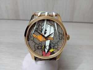 GUCCI　グッチ　Gタイムレス　126.4 ディズニーコラボ　ドナルド・ダック　クォーツ　腕時計　箱付 店舗受取可