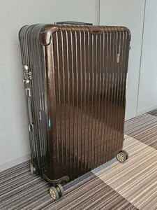 RIMOWA リモワ（TSAロック付） 4輪スーツケースサルサデラックス 　ブラウン 82cm/104L　美品　872.77
