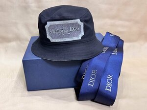 未使用 ☆Christian Dior（クリスチャンディオール） ☆彡 キャップ　ボブハット　京都大丸購入品 サイズL　ブラック