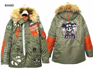 南極探検隊N-3Bジャケット◆PANDIESTA JAPAN カーキXLサイズ 533864 パンディエスタジャパン ミリタリー フライト パンダ アウター