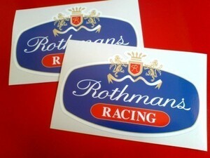 海外 送料無料 ロスマンズ レーシング ROTHMANS RACING 125mm 2枚セット ステッカー シール