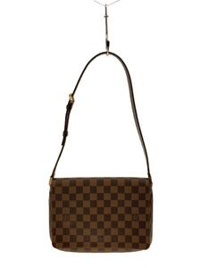 LOUIS VUITTON◆ミュゼット・タンゴ_ダミエ・エベヌ_ロングショルダー_BRW/PVC/BRW