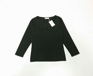 (未使用 レディース) any sis エニィスィス // 8分袖 スクエアネック ニット トップス セーター (黒) サイズ 2 (M)