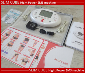 ★美品 ハイパワー・高周波EMSマシン SLIM CUBE 腹筋 筋肉運動 ダイエット シェイプアップ効果 エクササイズ スリムビューティハウス★