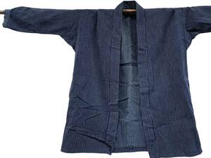 貴重 シャツ袖 縞柄 もめん 藍染 野良着 NORAGI ジャパンヴィンテージ JAPAN VINTAGE 40s50s 昭和初期 戦後 侘び寂び