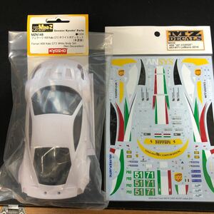 ミニッツ レーサー ホワイトボディ フェラーリ 458 italia GT2 + デカールセット