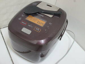 tt240514 Panasonic パナソニック 可変圧力IHジャー炊飯器 「おどり炊き」 SR-PA108-T ブラウン [ジャンク品 しゃもじ付] 5.5合 2018年製
