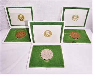 【美品】 東京オリンピック 記念メダル 造幣局製 18.6g 925 SILVER シルバー 銀製刻印有 1964年 当時物 五輪 コイン 銅メダル ３枚 セット