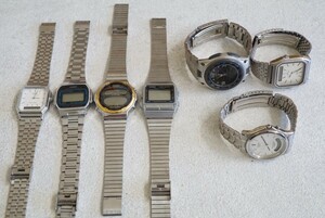 F870 CASIO/カシオ クォーツ デジタル メンズ 腕時計 7点セット アクセサリー 大量 まとめて おまとめ まとめ売り 不動品