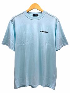 KING JIM (キングジム) テプラ 企業物 Tシャツ 00s 古着 デッドストック LL 水色 メンズ /036